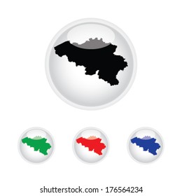 Belgium Icon Illustration with Four Color Variations