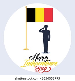 Dia da Independência da Bélgica. 21 de julho. 21 de julho. Independência, Dia Nacional, Design Tipográfico, Ícone de Conceito Criativo. Modelo para plano de fundo, banner, cartaz, Publicidade, Cartão comemorativo, cartão postal, panfleto