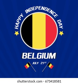 Belgium Independence Day celebrations vector illustration for banners, posters and backgrounds with patriotic elements and Belgium flag. 