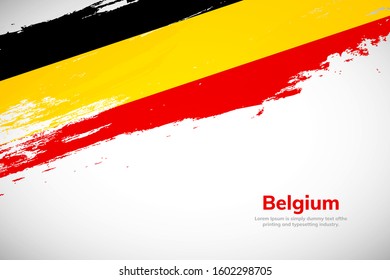 Belgium independence day flag brush abstract banner background