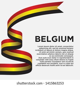 Belgium independence day with flag, vector illustration on a white background - Vector
