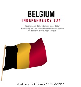 Belgium independence day vector template. design for banner, greeting cards or print.