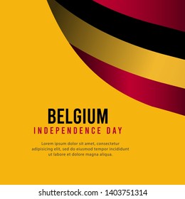 Belgium independence day vector template. design for banner, greeting cards or print.