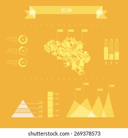 Belgium Infographic Report Template - Vector Illustration