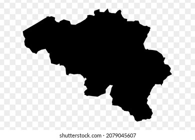 Belgium isolated vector map silhouette
