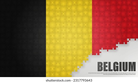 Belgium jigsaw flag background. Element of impact for the use you want to make of it.