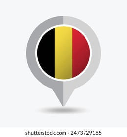 Belgien Location Pin Icon Vektorillustration