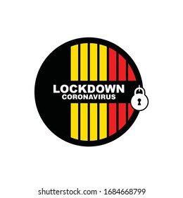 Belgium lockdown preventing coronavirus spread or outbreak, Lockdown Design Vector, Lockdown Coronavirus design Vector,Covid 19 Lockdown, 