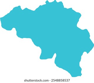 Mapa da Bélgica em Azul, Mapa do país, Bélgica, Mapa da fronteira, Linha de fronteira da Bélgica, Mapa geográfico