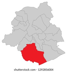 Belgium - Map of Brussels (high detailed)