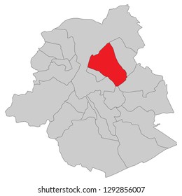 Belgium - Map of Brussels (high detailed)