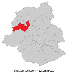 Belgium - Map of Brussels (high detailed)