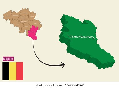 Bélgica cartografía ciudades vectoriales. Luxemburgo