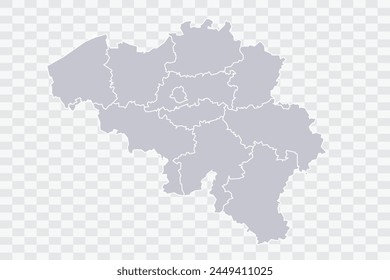 Belgium Map Cloud Color on White Background quality files Png