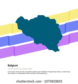 Belgium map design with white background vector