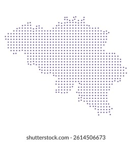 Belgium map dotted pattern design purple circle