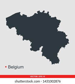 Belgium map flat icon, vector illustration on gray background