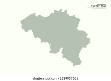 Mapa belga de vector verde moderno.