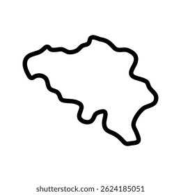 Ícone do mapa da Bélgica. Mapa da Bélgica. Design de ícone simples. Ilustração vetorial