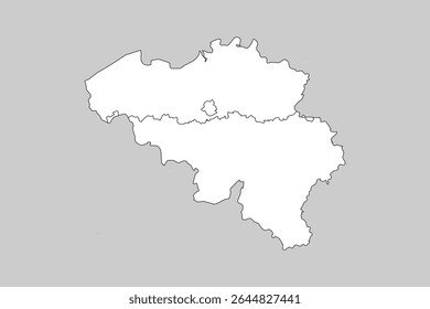 Belgium map icon. Belgium outline map. Simple icon design. Vector illustration