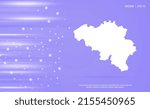 Belgium map isolated on purple background. Vector Illustration.