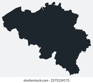 Belgium map. Just a simple border map. Shape of the country. Flat blank Belgium outline. Vector boundary illustration.