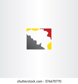 belgium map logo icon vector sign