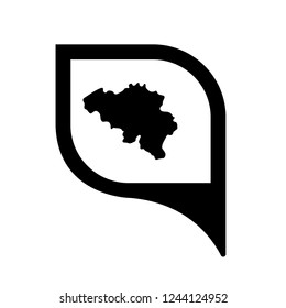 belgium map and map pin. logo concept. Designed for your web site design, logo, app, UI