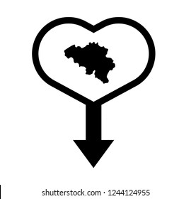 belgium map and map pin. logo concept. Designed for your web site design, logo, app, UI