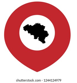belgium map and map pin. logo concept. Designed for your web site design, logo, app, UI