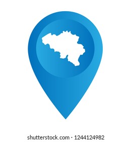 belgium map and map pin. logo concept. Designed for your web site design, logo, app, UI
