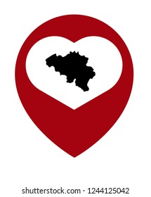 belgium map and map pin. logo concept. Designed for your web site design, logo, app, UI