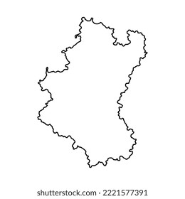 Mapa de Bélgica con provincias. Ilustración vectorial.