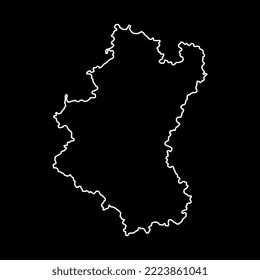 Belgische Landkarte mit Provinzen. Vektorgrafik.