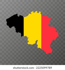 Belgische Landkarte mit Provinzen. Vektorgrafik.