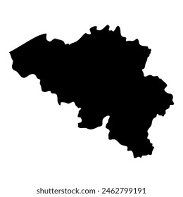 Belgium map silhouette. Vector image