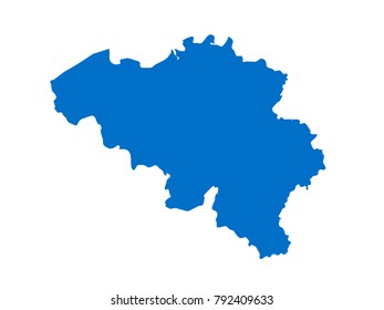 Belgium map Sky Blue Tone vector isolated on white background vector EPS 10