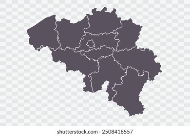 Belgium Map Smoke Color on White Background quality files Png