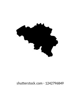 belgium map vector illustration