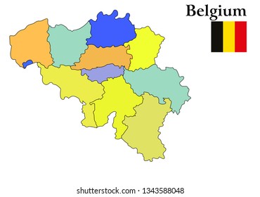 Belgium map vector illustration
