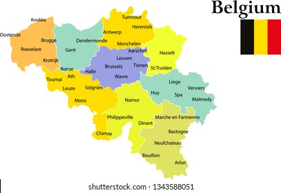 Belgium map vector illustration
