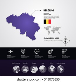 Belgium Map vector illustration