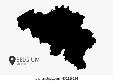 Belgium map vector illustration