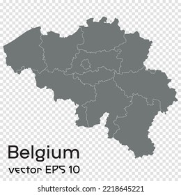 Belgische Karte, Vektorgrafik einzeln