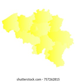 belgium map - yellow geometric rumpled triangular style gradient graphic background . Vector illustration eps 10.