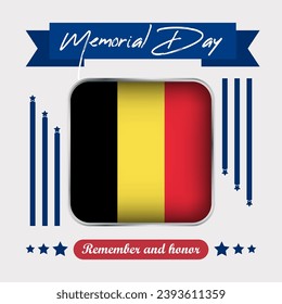 Belgium Memorial Day Vector Illustration
