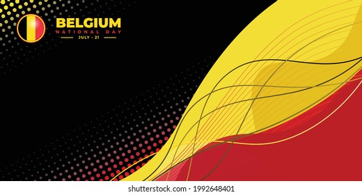 Belgium National Day abstract background design. Good template for Belgium National day design.