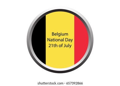 Belgium National day in design of Belgian flag