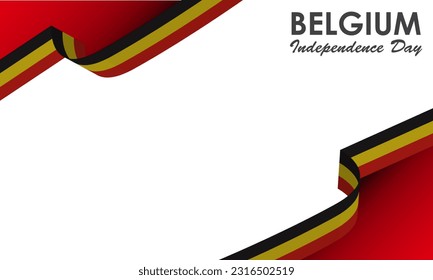 Belgium national day greeting card, banner with template text vector illustration. Belgian memorial holiday