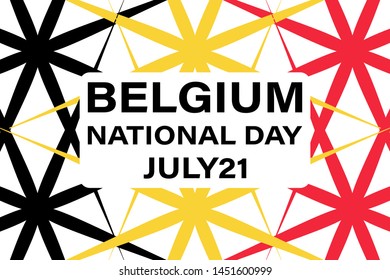 Belgium National Day July 21. Belgium Independence day. Background, poster, greeting card, banner design. Vector EPS 10